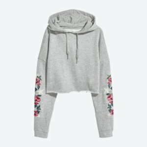 Hoodie Gray Roses