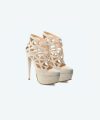 Nude Leather High Heels